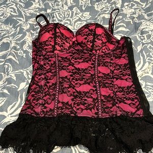 Black and pink lingerie ptp 18 inches stretches to a 20